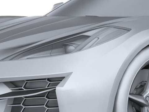 Chevrolet Corvette E-ray 2026 Lowpoly 3D Modell