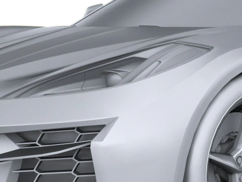 Chevrolet Corvette E-ray 2026 lowpoly Modello 3D
