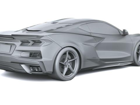Chevrolet Corvette E-ray 2026 Lowpoly 3D Modell