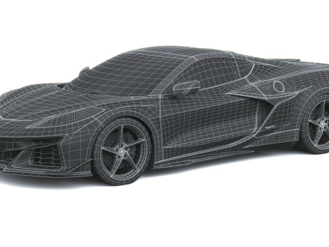 Chevrolet Corvette E-ray 2026 Lowpoly 3D Modell
