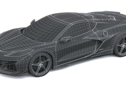 Chevrolet Corvette E-ray 2026 Lowpoly 3D Modell