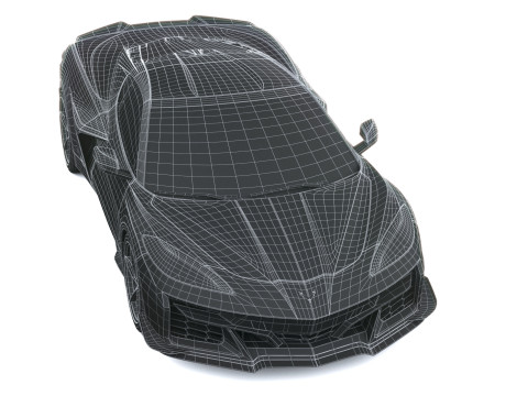 Chevrolet Corvette E-ray 2026 Lowpoly 3D Modell