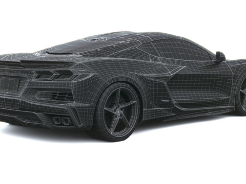 Chevrolet Corvette E-ray 2026 Lowpoly 3D Modell