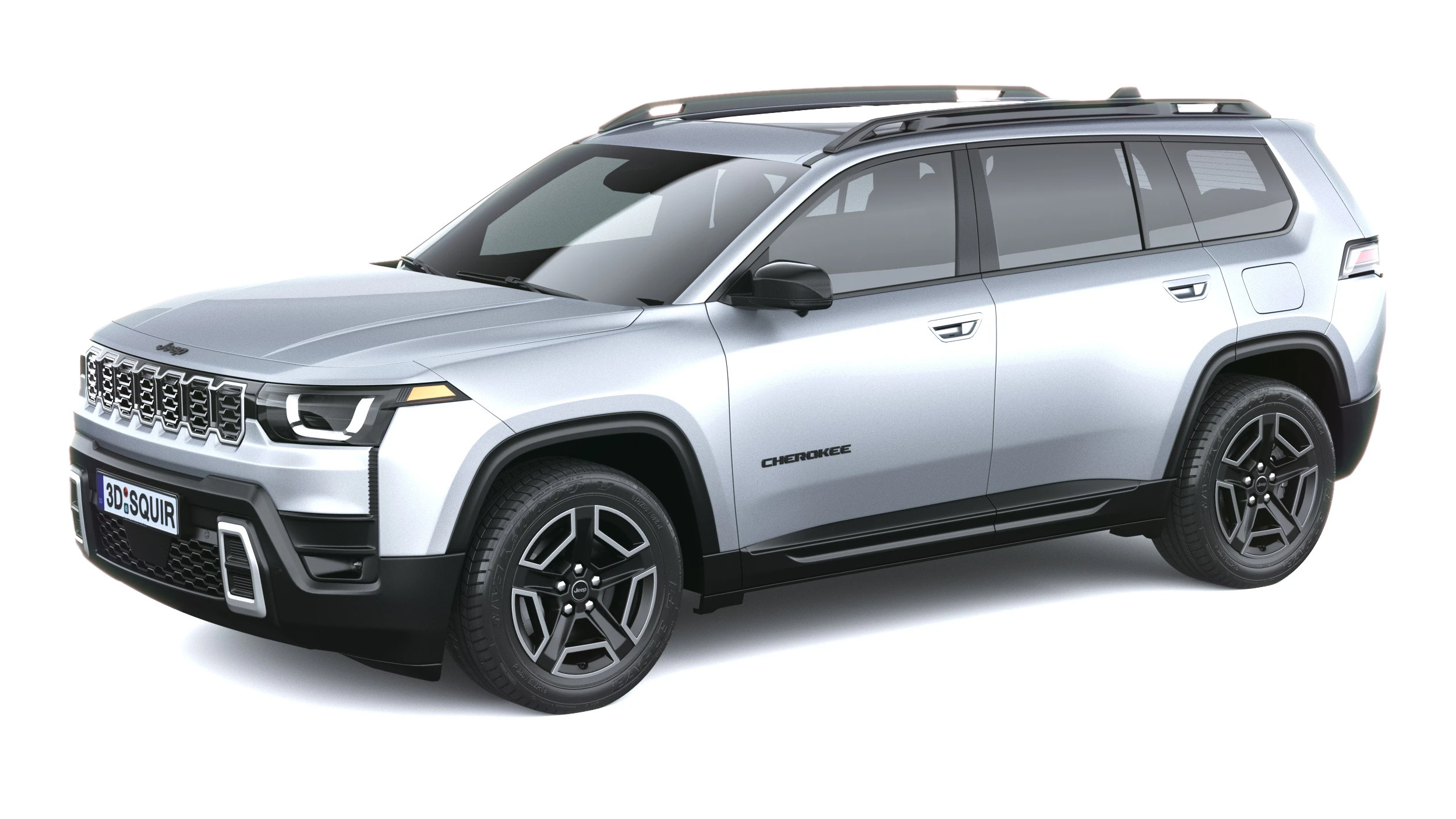 Jeep Cherokee 2026 3D Model .c4d .max .obj .3ds .fbx .stl .blend 