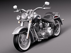Harley Davidson Softail Deluxe 2012 Modelo 3D