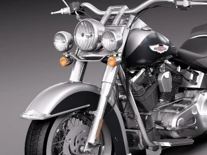 Harley Davidson Softail Deluxe 2012 3D Model