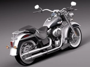 Harley Davidson Softail Deluxe 2012 3D Model