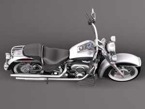 Harley Davidson Softail Deluxe 2012 3D Модель