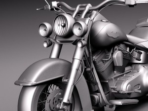 Harley Davidson Softail Deluxe 2012 3D Модель