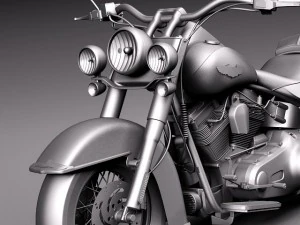 Harley Davidson Softail Deluxe 2012 3D Model