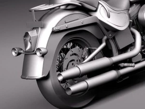 Harley Davidson Softail Deluxe 2012 3D Model