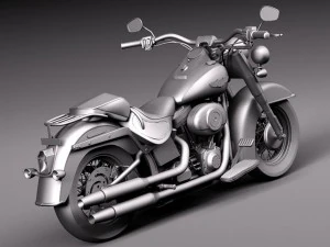 Harley Davidson Softail Deluxe 2012 3D Model