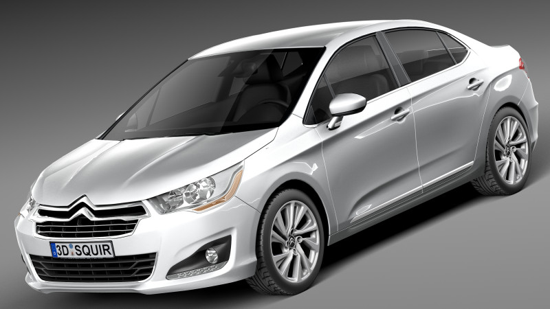 Citroen C4 L 2013 3D Model .c4d .max .obj .3ds .fbx .stl .blend 