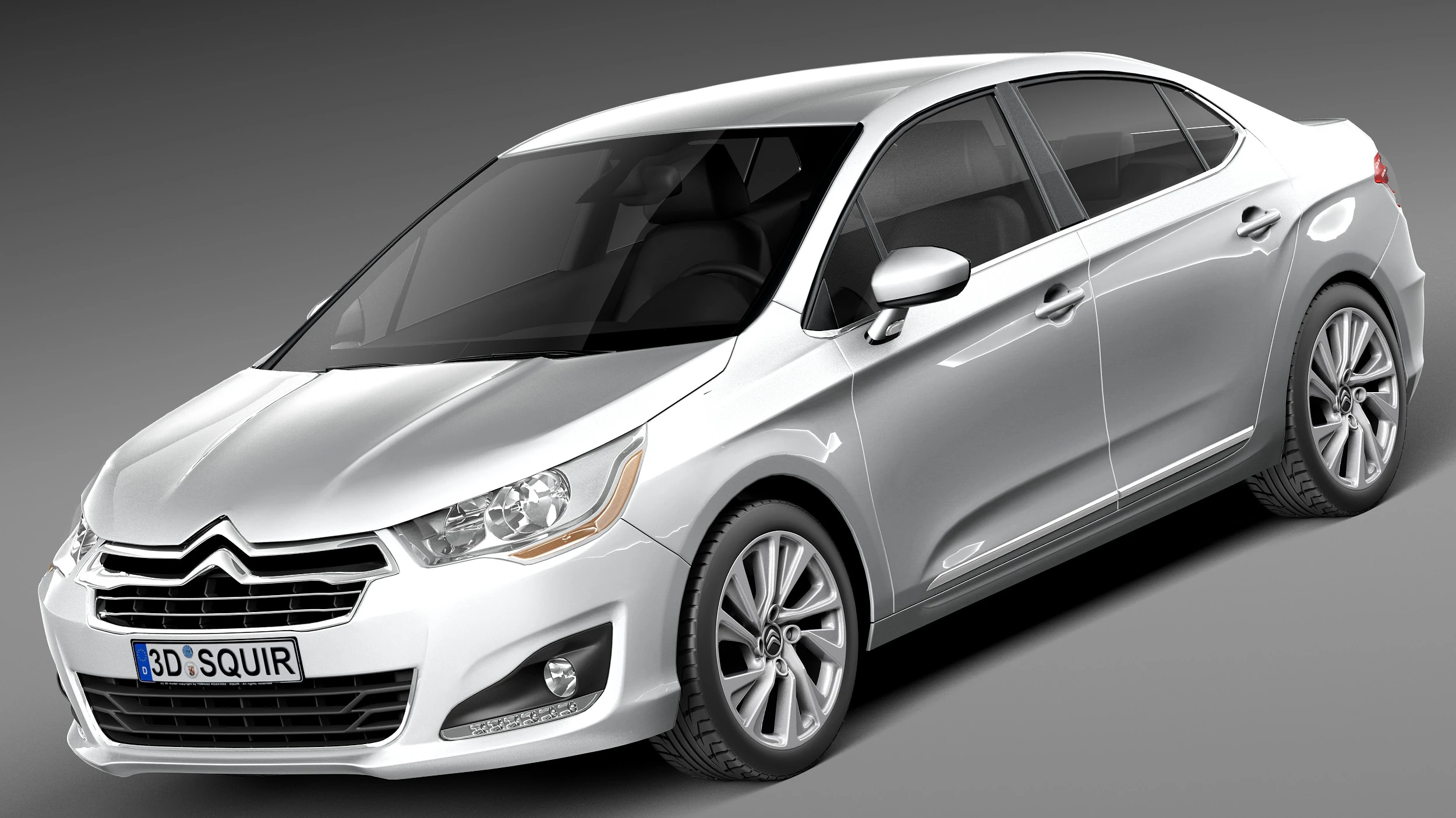 Citroen C4 L 2013 3D Model .c4d .max .obj .3ds .fbx .stl .blend 
