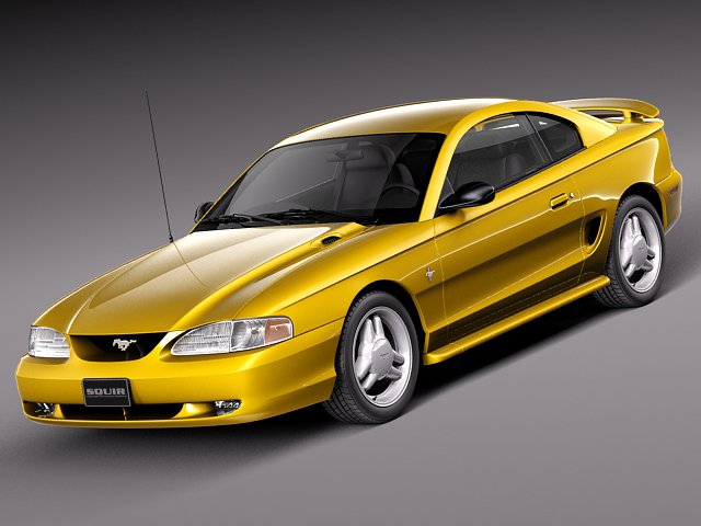 Mustang 1994-1999 3D-Modell .c4d .max .obj .3ds .fbx .stl .blend 