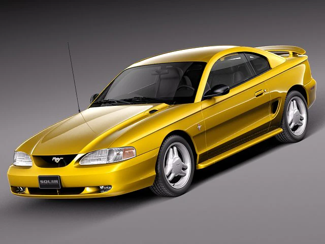 Mustang 1994-1999 3D Model .c4d .max .obj .3ds .fbx .stl .blend