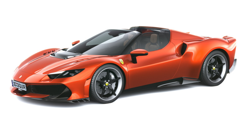 Ferrari 296 Özel A 2026 3D Model .c4d .max .obj .3ds .fbx .stl .blend 