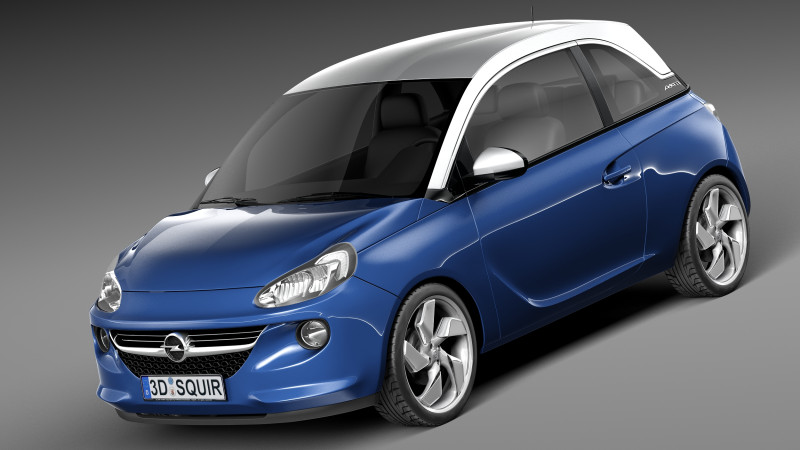 Opel Adam 2013 3D-Modell .c4d .max .obj .3ds .fbx .stl .blend 