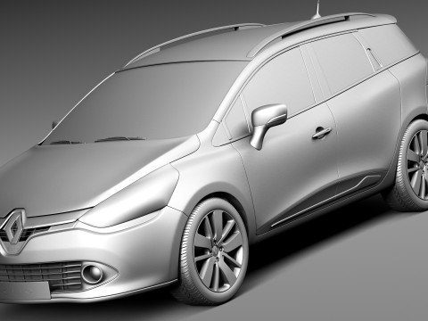 Renault Clio Estate 2013 3D Model