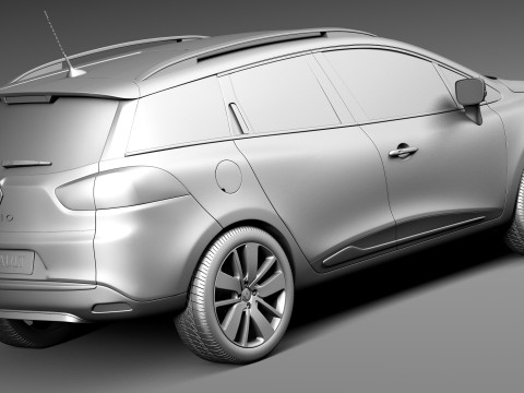 Renault Clio Estate 2013 3D Model