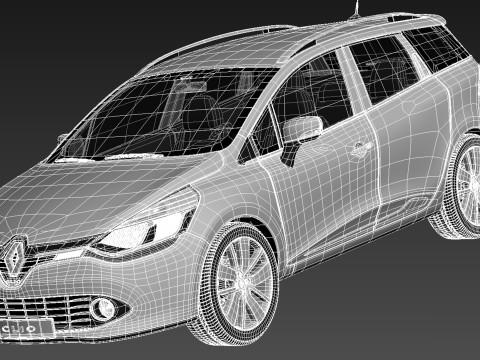 Renault Clio Estate 2013 3D Model