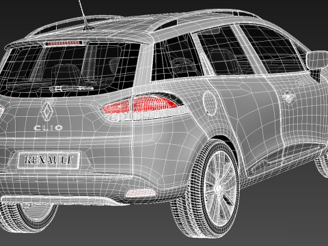 Renault Clio Estate 2013 3D Model