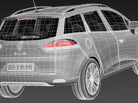 Renault Clio Estate 2013 3D Model