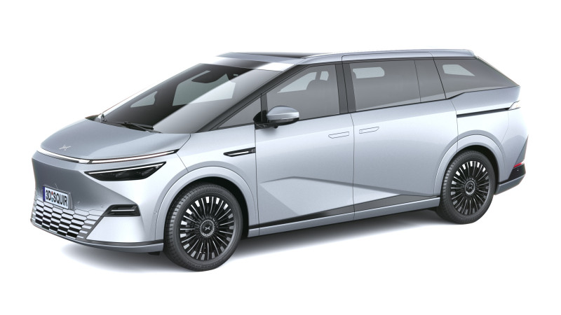 Xpeng X9 2025 3D Модель .c4d .max .obj .3ds .fbx .stl .blend 