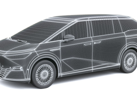 Xpeng X9 2025 3D Модель