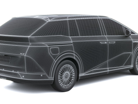 Xpeng X9 2025 3D Модель