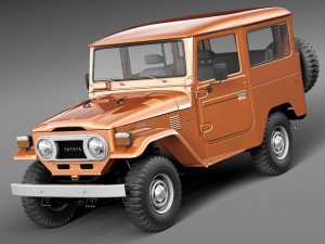 toyota land cruiser fj40 1975 3D Model