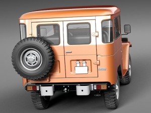 toyota land cruiser fj40 1975 Modelo 3D