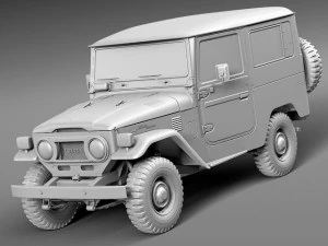 toyota land cruiser fj40 1975 3D Model