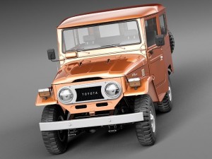 toyota land cruiser fj40 1975 Modelo 3D