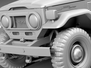 toyota land cruiser fj40 1975 Modelo 3D