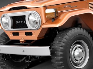 toyota land cruiser fj40 1975 Modelo 3D