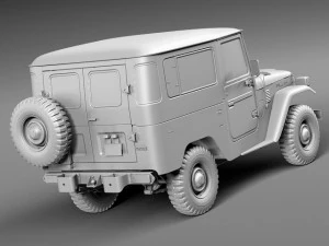toyota land cruiser fj40 1975 3D Model