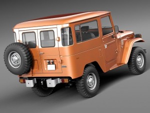 toyota land cruiser fj40 1975 Modelo 3D