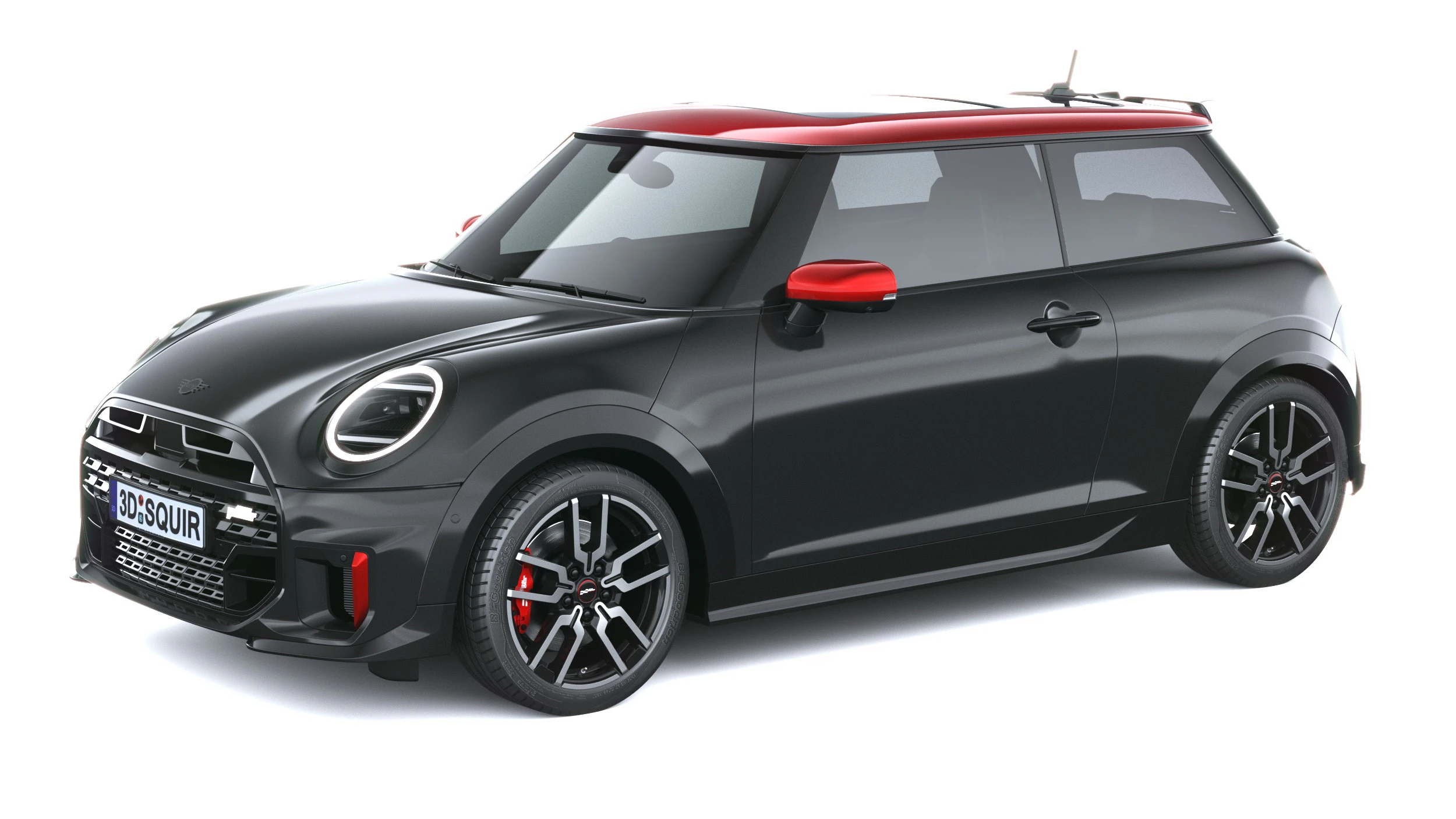 Mini John Cooper Works 2025 3D Model .c4d .max .obj .3ds .fbx .stl .blend 