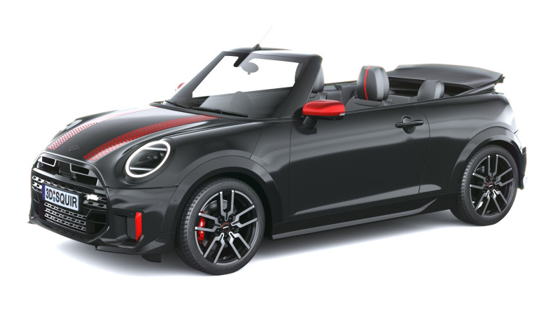 미니 존 쿠퍼 웍스 컨버터블 2025 3D 모델 .c4d .max .obj .3ds .fbx .stl .blend 