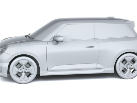 Mini John Cooper Elektrikli Çalışıyor 2025 3D Model
