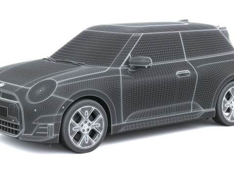 Mini John Cooper Elektrikli Çalışıyor 2025 3D Model