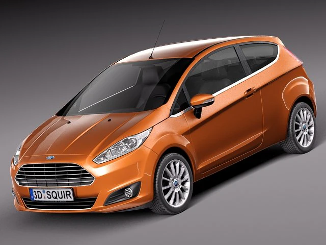 Fiesta 3-door 2013 3D Model .c4d .max .obj .3ds .fbx .stl .blend 