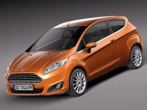 fiesta 3 puertas 2013 Modelo 3D