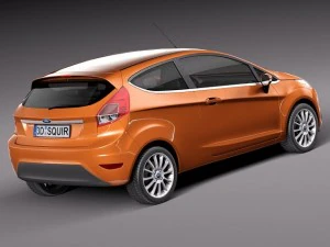 Fiesta 3-door 2013 3D Model