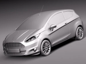 Fiesta 3-door 2013 3D Model