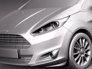Fiesta 3-door 2013 3D Model