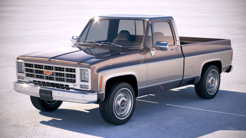 Chevrolet C-10 1979 р.в 3D Модель .c4d .max .obj .3ds .fbx .stl .blend 