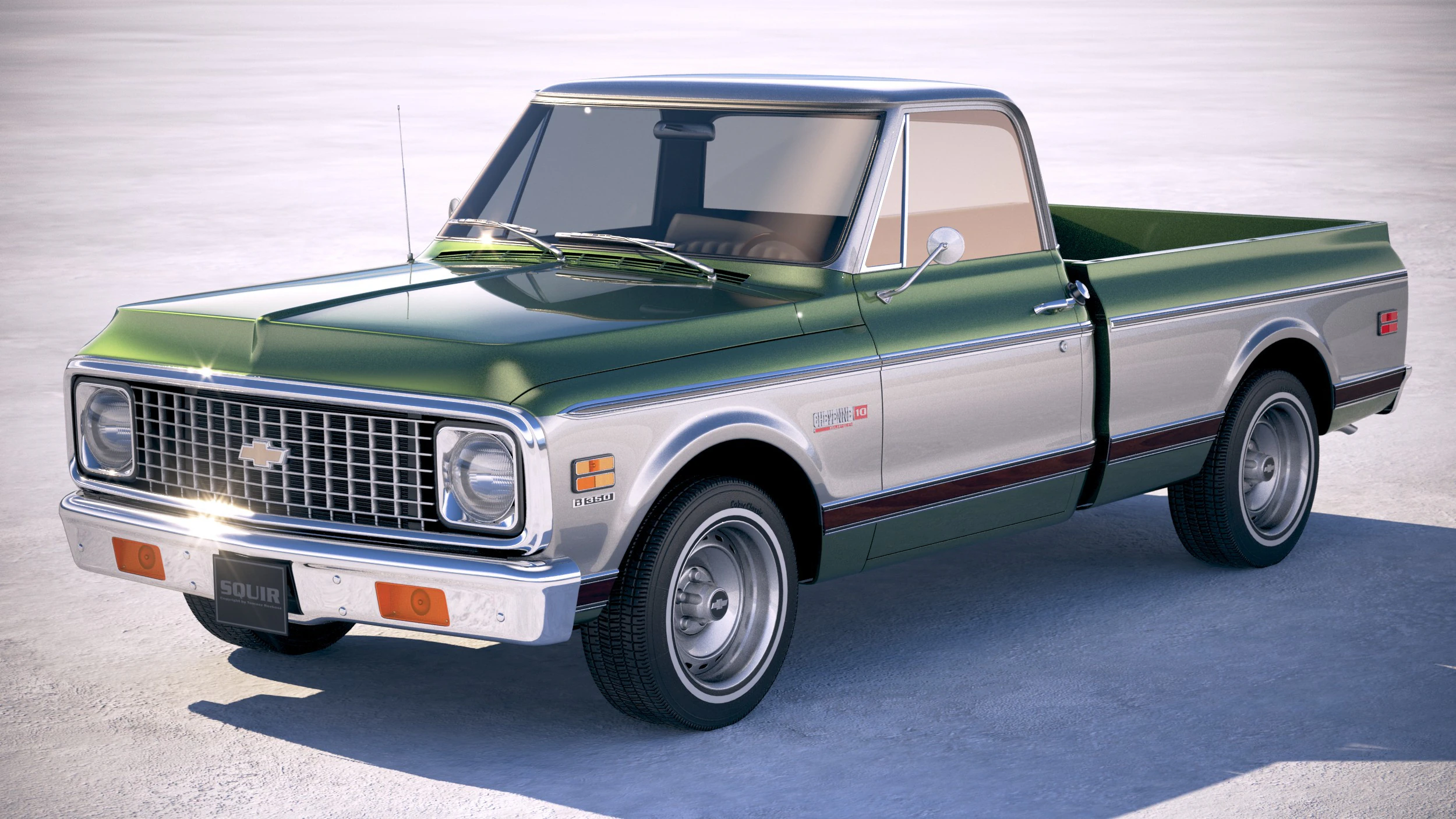 Chevrolet C10 Cheyenne 1972 Modello 3D .c4d .max .obj .3ds .fbx .stl .blend
