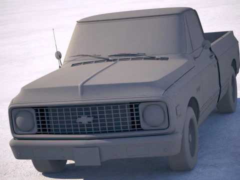 Chevrolet C10 Cheyenne 1972 Modello 3D